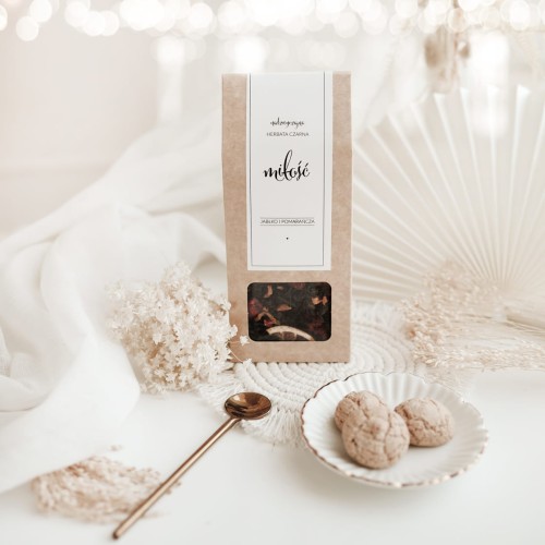 Czarna herbata 50 g - motyw miłości na walentynki dla ukochanej osoby