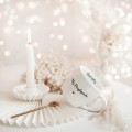 Biały kubek porcelanowy 300 ml - motyw złotego serca i napisu dzień dobry mój przystojniaku dla partnera na walentynki Kubek porcelanowy ze złotym sercem Dzień dobry Mój przystojniaku Nadzwyczajnie.pl — widok z boku na białym tle