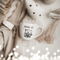 Kubek 300 ml - Ho ho ho Biały kubek porcelanowy Nadzwyczajnie.pl ze złotym zdobieniem i napisem Ho ho ho — 300 ml