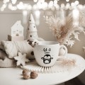 Kubek litrowy - Let it snow Kubek porcelanowy ze złotym zdobieniem Kubek litrowy - Let it snow Nadzwyczajnie.pl — widok z boku na białym tle