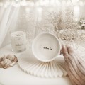 Biały kubek porcelanowy 500 ml - złote serce i napis kocham cię na dnie na walentynki dla ukochanej osoby Kubek porcelanowy ze złotym sercem + Kocham Cię NAPIS NA DNIE Nadzwyczajnie.pl — widok z boku na białym tle
