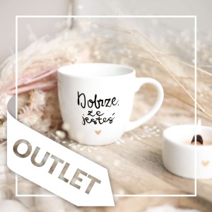 Kubek 300 ml - Dobrze, że jesteś ZŁOTE SERCE OUTLET