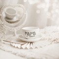 Filiżanka 250 ml ze spodkiem - Mama idealna ZŁOTE SERCE Eleganckie opakowanie prezentowe filiżanki porcelanowej ze złotym sercem Nadzwyczajnie.pl — ze spodkiem - Mama idealna