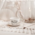Filiżanka 250 ml ze spodkiem - Kocham cię mamo ZŁOTE SERCE Zbliżenie na złote zdobienie serca na białym filiżance porcelanowej ze spodkiem - Kocham cię mamo Nadzwyczajnie.pl