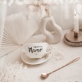 Filiżanka 250 ml ze spodkiem - Kocham cię mamo ZŁOTE SERCE Personalizowany filiżanka porcelanowa ze złotym sercem jako idealny prezent — porcelana premium Nadzwyczajnie.pl