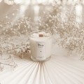 Świeca sojowa w szklance 180 ml - Mamo Kocham Cię - Jaśmin Eleganckie opakowanie prezentowe świecy sojowej w szklanym słoiku ze złotym zdobieniem Nadzwyczajnie.pl — sojowa w