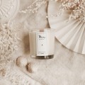 Świeca sojowa w szklance 180 ml - Mamo Kocham Cię - Jaśmin Biały świeca sojowa w szklanym słoiku Nadzwyczajnie.pl ze złotym zdobieniem i napisem sojowa w szklance 180 ml - Mamo
