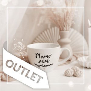 Kubek 500 ml - Mamo jesteś wyjątkowa ZŁOTE SERCE OUTLET