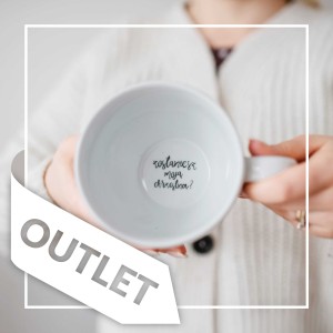 Kubek 500 ml - ZŁOTE SERCE + Zostaniesz moją chrzestną? NAPIS NA DNIE OUTLET