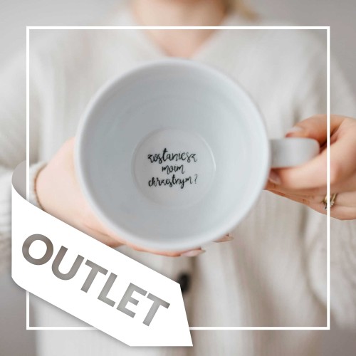 Kubek 500 ml - ZŁOTE SERCE + Zostaniesz moim chrzestnym? NAPIS NA DNIE OUTLET