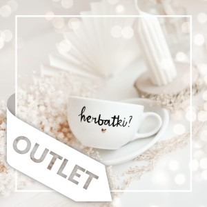 Filiżanka 250 ml ze spodkiem - Herbatki ZŁOTE SERCE OUTLET
