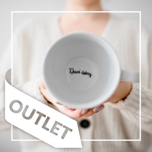 Kubek 500 ml - ZŁOTE SERCE + Dzień dobry NAPIS NA DNIE OUTLET
