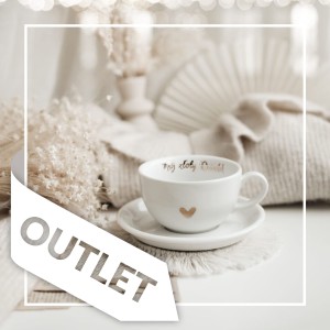 Filiżanka 250 ml ze spodkiem - Mój złoty dziadek Złote Serce OUTLET