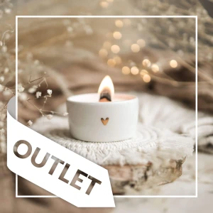 Świeca sojowa w czarce 50 ml MINI- ZŁOTE SERCE - CZEKOLADA OUTLET