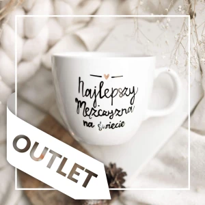 Kubek 1 litr - Najlepszy mężczyzna na świecie ZŁOTE SERCE OUTLET