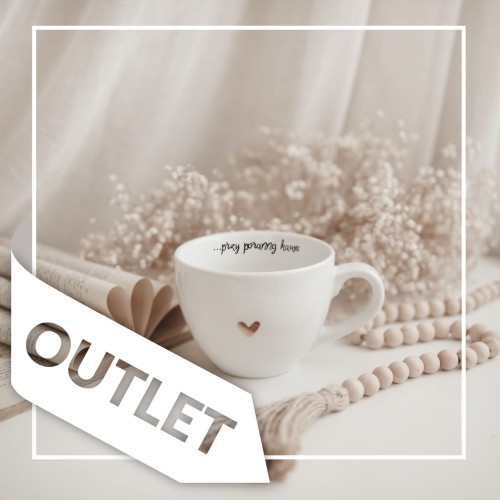 Biały kubek porcelanowy Nadzwyczajnie.pl ze złotym zdobieniem i napisem ...przy porannej kawie OUTLET — 500 ml