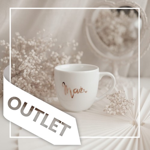 Biały kubek porcelanowy Nadzwyczajnie.pl ze złotym zdobieniem i napisem Mąż ZŁOTY NAPIS OUTLET — 300 ml