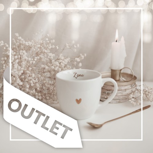 Biały kubek porcelanowy Nadzwyczajnie.pl ze złotym zdobieniem i napisem Żona wewnątrz ZŁOTY NAPIS OUTLET — 300 ml