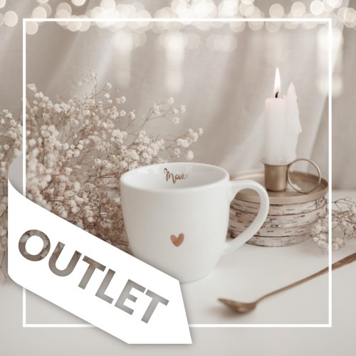 Biały kubek porcelanowy Nadzwyczajnie.pl ze złotym zdobieniem i napisem Mąż wewnątrz ZŁOTY NAPIS OUTLET — 300 ml