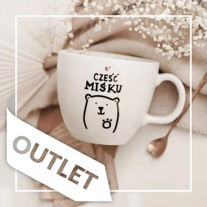 Kubek 1 litr - Cześć Miśku ZŁOTE SERCE OUTLET