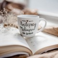 Biały kubek porcelanowy 300 ml - Złote serce i napis najlepszy mężczyzna na świecie na dzień mężczyzny dla mężczyzny Biały kubek porcelanowy Nadzwyczajnie.pl ze złotym sercem i napisem Najlepszy mężczyzna na świecie — 300 ml