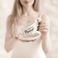 Filiżanka 250 ml ze spodkiem - Kocham cię mamo ZŁOTE SERCE Biały filiżanka porcelanowa Nadzwyczajnie.pl ze złotym sercem i napisem ze spodkiem - Kocham cię mamo — 250 ml