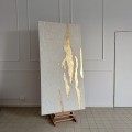 Light 100x200 - NA ZAMÓWIENIE - wybierz rozmiar - obraz strukturalny ze złotem, abstrakcja, ręcznie malowany Eleganckie opakowanie prezentowe produktu porcelanowego ze złotym zdobieniem Nadzwyczajnie.pl — Light 100x200 - NA