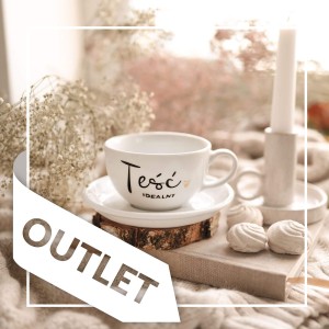 Filiżanka 250 ml ze spodkiem - Teść idealny ZŁOTE SERCE OUTLET