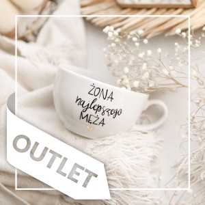 Filiżanka 250 ml ze spodkiem - Żona najlepszego męża OUTLET