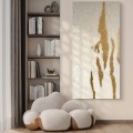 Light 100x200 - NA ZAMÓWIENIE - wybierz rozmiar - obraz strukturalny ze złotem, abstrakcja, ręcznie malowany Zbliżenie na złote zdobienie na białym produkcie porcelanowym Light 100x200 - NA ZAMÓWIENIE - wybierz rozmiar - obraz
