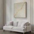 Milky Way II 80x80 - NA ZAMÓWIENIE - wybierz rozmiar - obraz strukturalny ze złotem, abstrakcja, ręcznie malowany Biały produkt porcelanowy Nadzwyczajnie.pl ze złotym zdobieniem i napisem Milky Way II 80x80 - NA ZAMÓWIENIE - wybierz