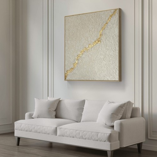 Milky Way II 80x80 - NA ZAMÓWIENIE - wybierz rozmiar - obraz strukturalny ze złotem, abstrakcja, ręcznie malowany