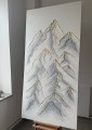 Złote Góry 100x200 - NA ZAMÓWIENIE - wybierz rozmiar - obraz strukturalny ze złotem, abstrakcja, ręcznie malowany  Produkt porcelanowy ze złotym zdobieniem Złote Góry 100x200 - NA ZAMÓWIENIE - wybierz rozmiar - obraz strukturalny ze