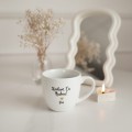 Kubek 300 ml - Kocham Cię Babciu + Imię ZŁOTE SERCE Biały kubek porcelanowy Nadzwyczajnie.pl ze złotym sercem i napisem Kocham Cię Babciu + Imię — 300 ml