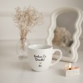 Kubek 300 ml - Kocham Cię Dziadku + Imię ZŁOTE SERCE Biały kubek porcelanowy Nadzwyczajnie.pl ze złotym sercem i napisem Kocham Cię Dziadku + Imię — 300 ml