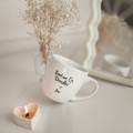 Kubek 300 ml - Kocham Cię Dziadku + Imię ZŁOTE SERCE Kubek porcelanowy ze złotym sercem Kocham Cię Dziadku + Imię Nadzwyczajnie.pl — widok z boku na białym tle
