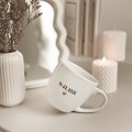 Biały Kubek Porcelanowy z Personalizacją 300 ml - Ważna Data ze Złotym Sercem dla Bliskiej Osoby na Każdą Okazję Kubek porcelanowy ze złotym zdobieniem Biały Kubek Porcelanowy z Personalizacją 300 ml - Ważna Data ze Złotym Sercem dla