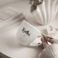Biały Kubek Porcelanowy 300 ml - Napis Dzień Dobry Kotku ze Złotym Sercem dla Partnerki na Rocznicę Kubek porcelanowy ze złotym zdobieniem Biały Kubek Porcelanowy 300 ml - Napis Dzień Dobry Kotku ze Złotym Sercem dla