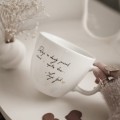 Biały Kubek Porcelanowy z Personalizacją 1 Litra - Personalizacja Listu Miłosnego dla Bliskiej Osoby  Kubek porcelanowy ze złotym zdobieniem Biały Kubek Porcelanowy z Personalizacją 1 Litra - Personalizacja Listu Miłosnego