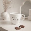 Biały Kubek Porcelanowy z Personalizacją 300 ml - Personalizacja Listu Miłosnego dla Bliskiej Osoby  Kubek porcelanowy ze złotym zdobieniem Biały Kubek Porcelanowy z Personalizacją 300 ml - Personalizacja Listu Miłosnego