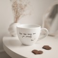 Biały Kubek Porcelanowy z Personalizacją 500 ml - Personalizacja Listu Miłosnego dla Bliskiej Osoby  Kubek porcelanowy ze złotym zdobieniem Biały Kubek Porcelanowy z Personalizacją 500 ml - Personalizacja Listu Miłosnego
