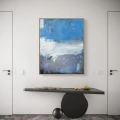 Horyzont spokoju 70x100 - NA ZAMÓWIENIE - wybór rozmiaru - nowoczesny obraz w odcieniach niebieskiego, granatu, błękitu i bieli, abstrakcja, ręcznie malowany ab338810-3128-11f1-9876-1d2663886e48.JPG