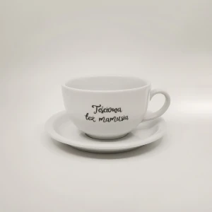 Personalizowana filiżanka ze spodkiem 350 ml 345/43