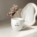Biały kubek porcelanowy 300 ml - motyw złotego serca z napisem Mój spokój dla ukochanej osoby na walentynki kubek-wesele-para-mloda-moj-spokoj-zlote-serce.webp