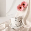 Zestaw filiżanek 250 ml ze spodkami - Chwila spokoju/Chwila szczęścia ZŁOTE NAKROPIENIA 3P4A9856.webp