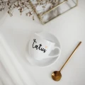 Biała Filiżanka Porcelanowa Espresso ze Spodkiem 100 ml - Tatuś Złote serce Prezent na Dzień Ojca 3P4A0723.webp