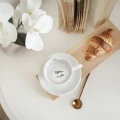 Biała Filiżanka Porcelanowa Espresso ze Spodkiem 100 ml z napisem ta krawędzi Tato, a na dnie Dobrze, że jesteś. Złote serce na froncie 3P4A0657.webp