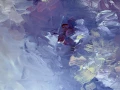 Kwiaty o świcie 130x130 - pastelowy, kolorowy obraz do salonu, sypialni, nowoczesny obraz na ścianę, dekoracja wnętrz, ręcznie malowany obraz abstrakcyjny na płótnie w odcieniach fioletu, różu, błękitu, beżu IMG_8333.jpeg