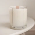 Świeca sojowa w szklance 180 ml z Twoim napisem na etykiecie Świeca sojowa 180 ml, pusta etykieta pod Twój napis