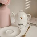 Zestaw imbryk i filiżanka 280 ml ze spodkiem - Trzeba mieć wielkie serce, by kształcić małych ludzi  3P4A2152.webp